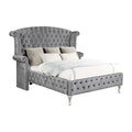 Grey Tufted Upholstered Eastern King Bed E952879