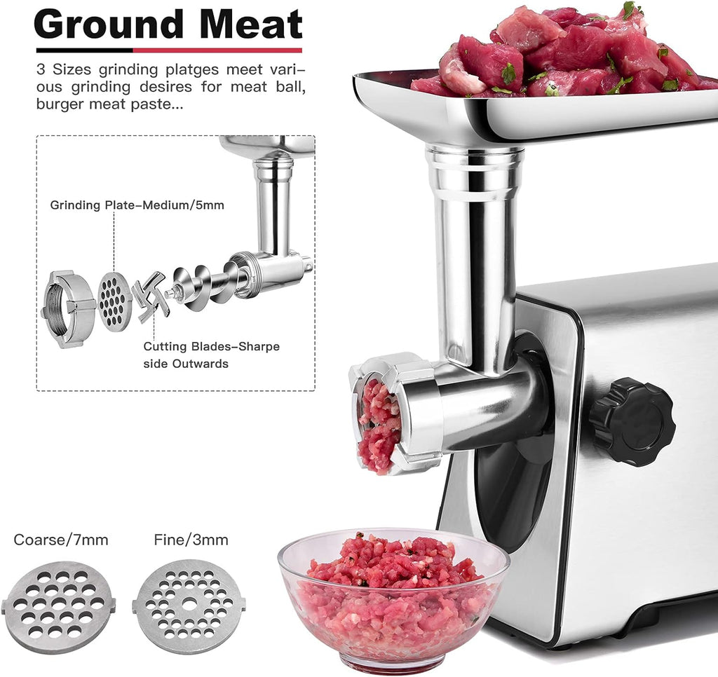350W Electric Meat Grinder with 4 Sizes Plates S6562