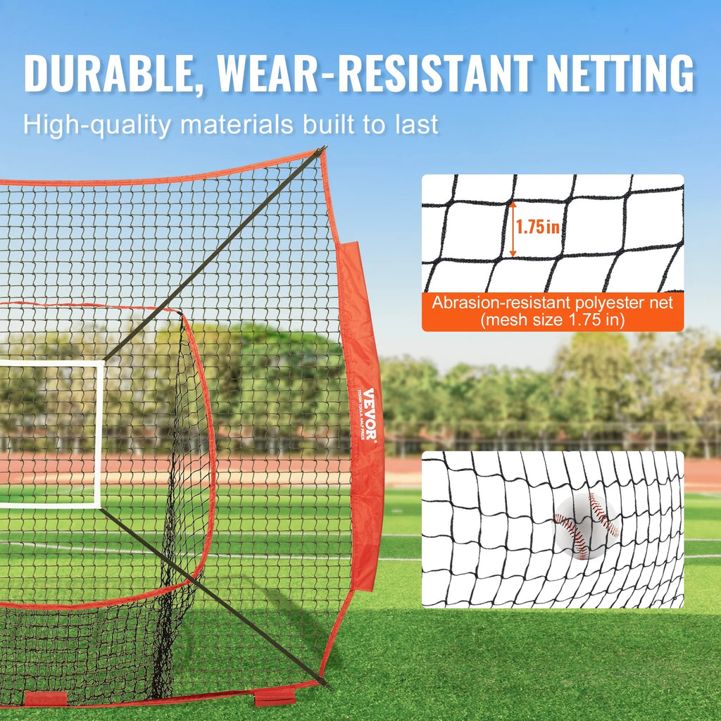 7x7 ft Baseball Softball Practice Net Hitting Batting Training Strike Zone A435