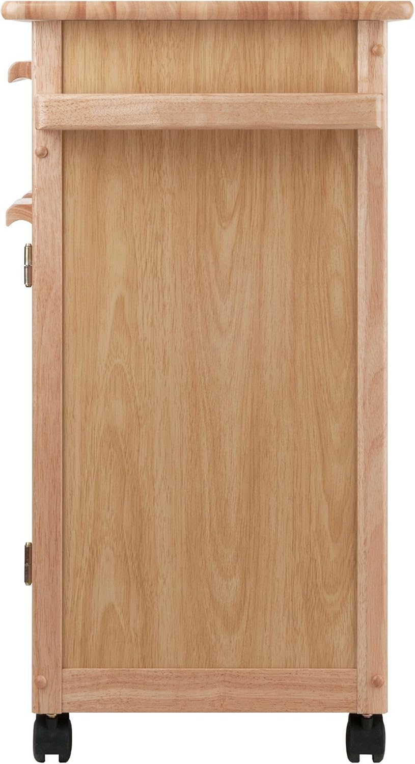 Natural Wood Single Drawer Kitchen Cabinet Storage Cart G952