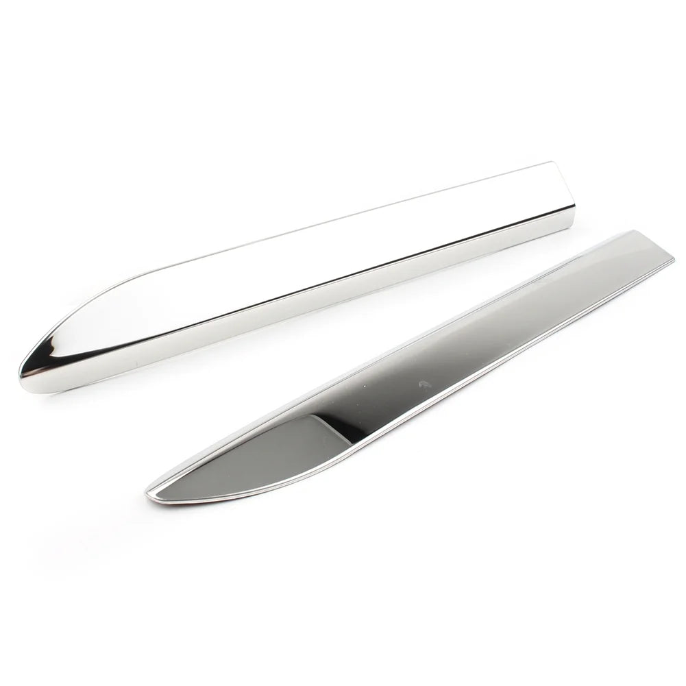 2Pcs Chrome Car Front Bumper Corner Protector Molding Cover Trim Q209528
