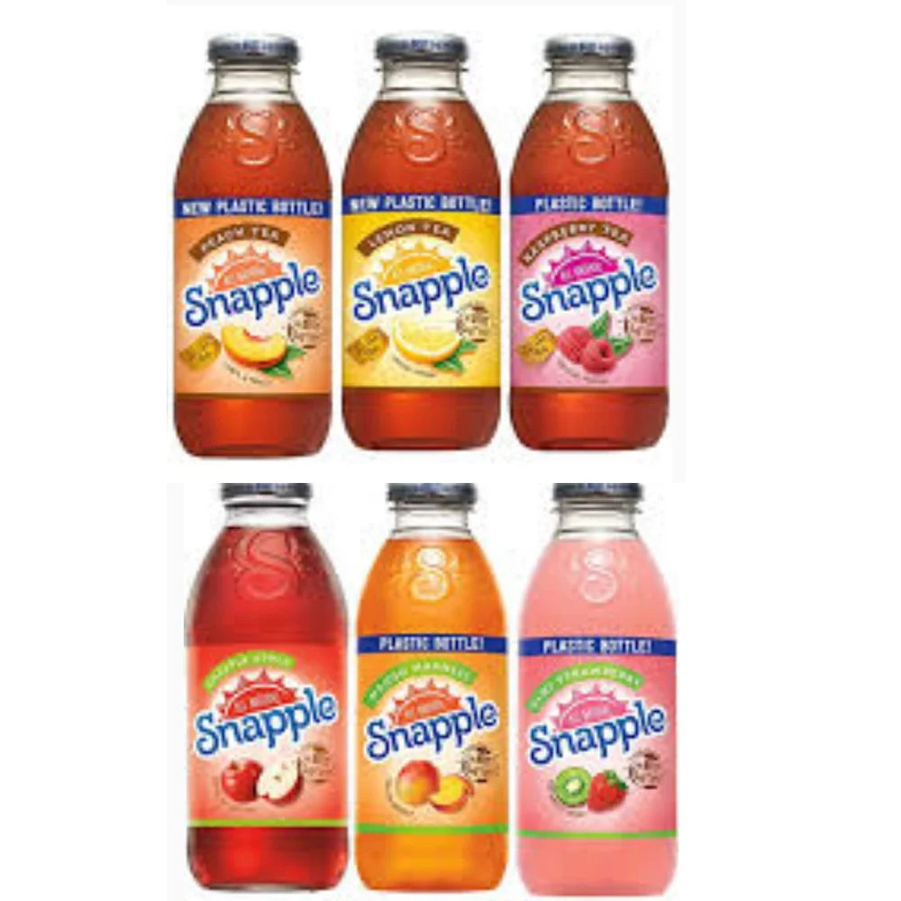 16 oz Variety Pack 24, 4 Apple, 4 Kiwi Strawberry, 4 Mango Madness, 4 Peach, 4 Lemon, 4 Raspberry L1160