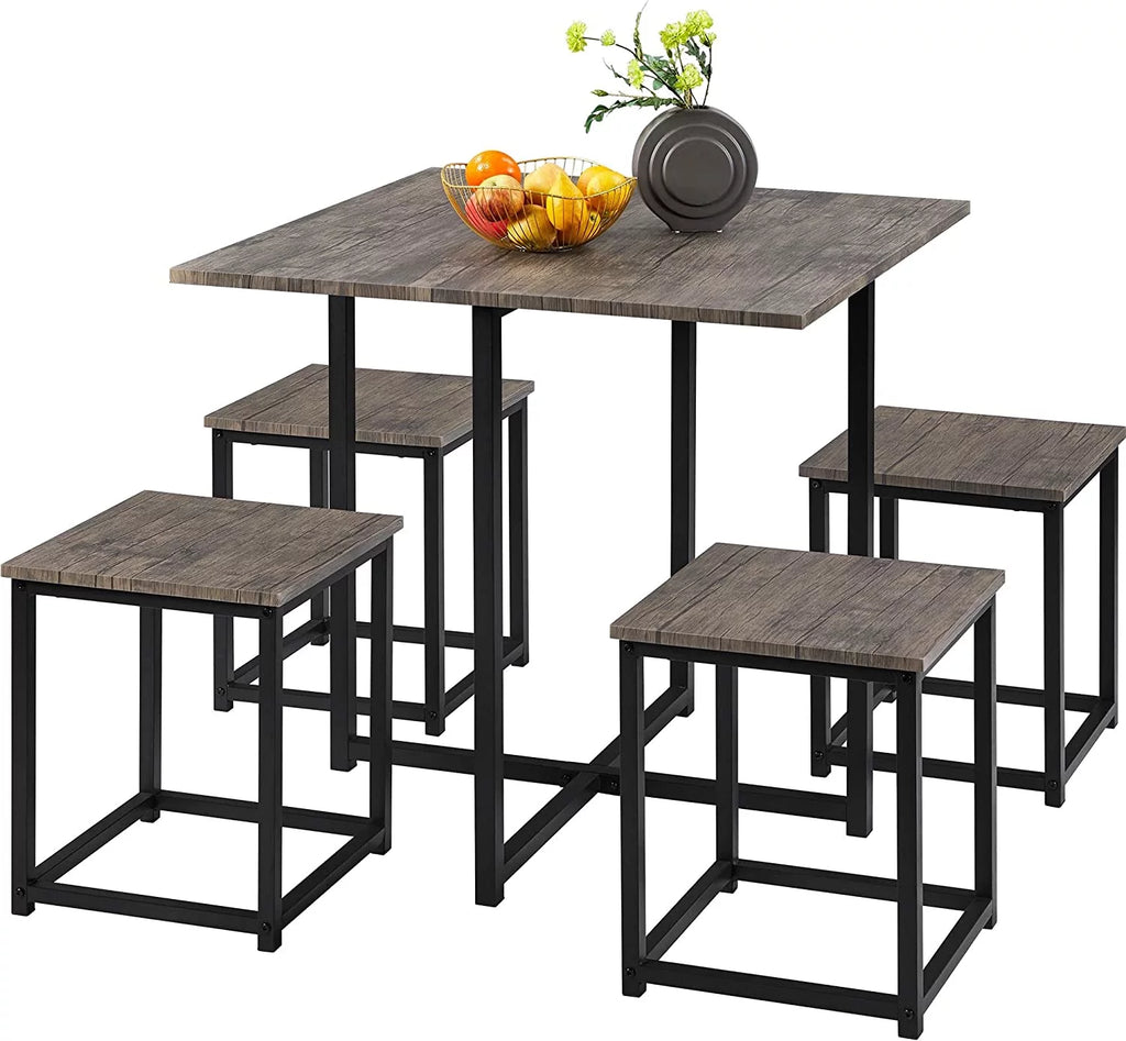 5-Piece Dining Table Set with 4 Stools N216476