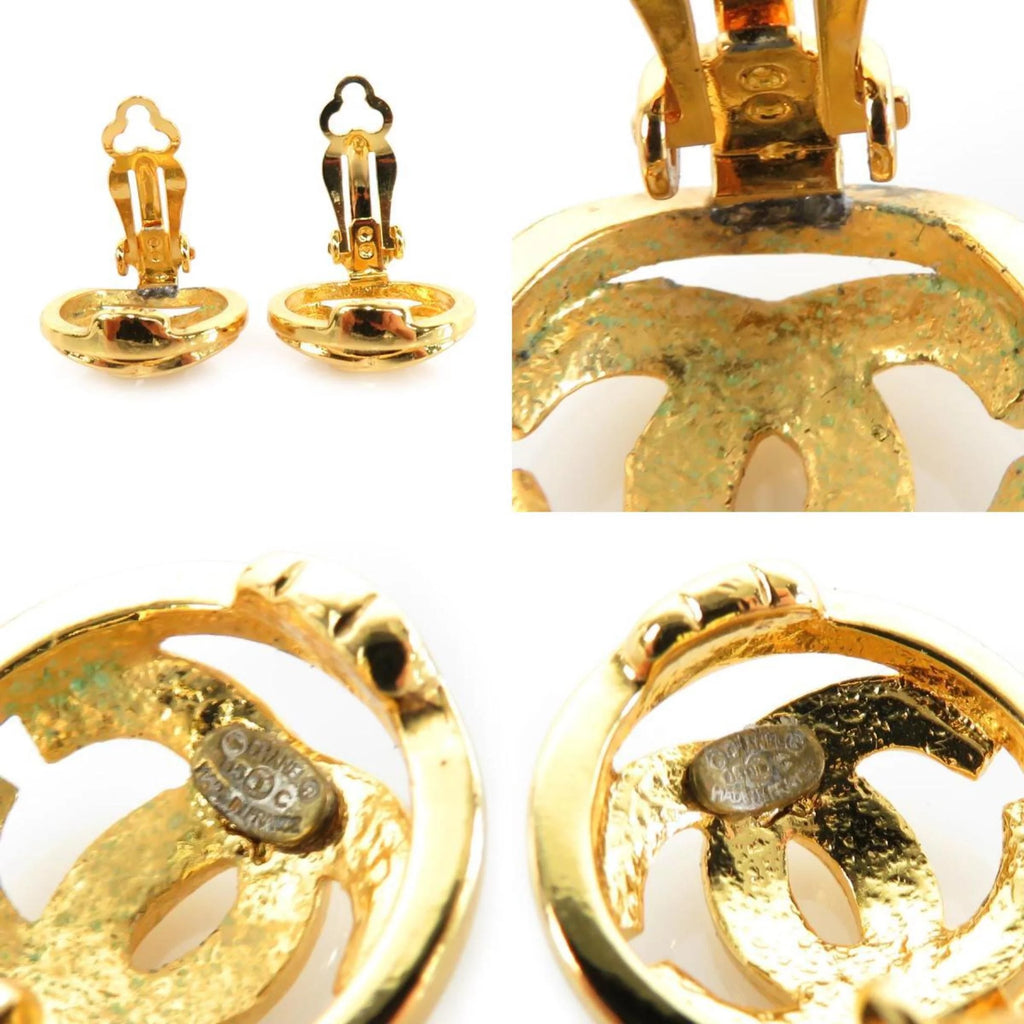 Pre-Owned Gold Metal Earrings V555