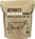 Collagen Peptide Powder, 1 lb, Hydrolyzed, Gluten Free, Grass Fed, Unflavored Z7471