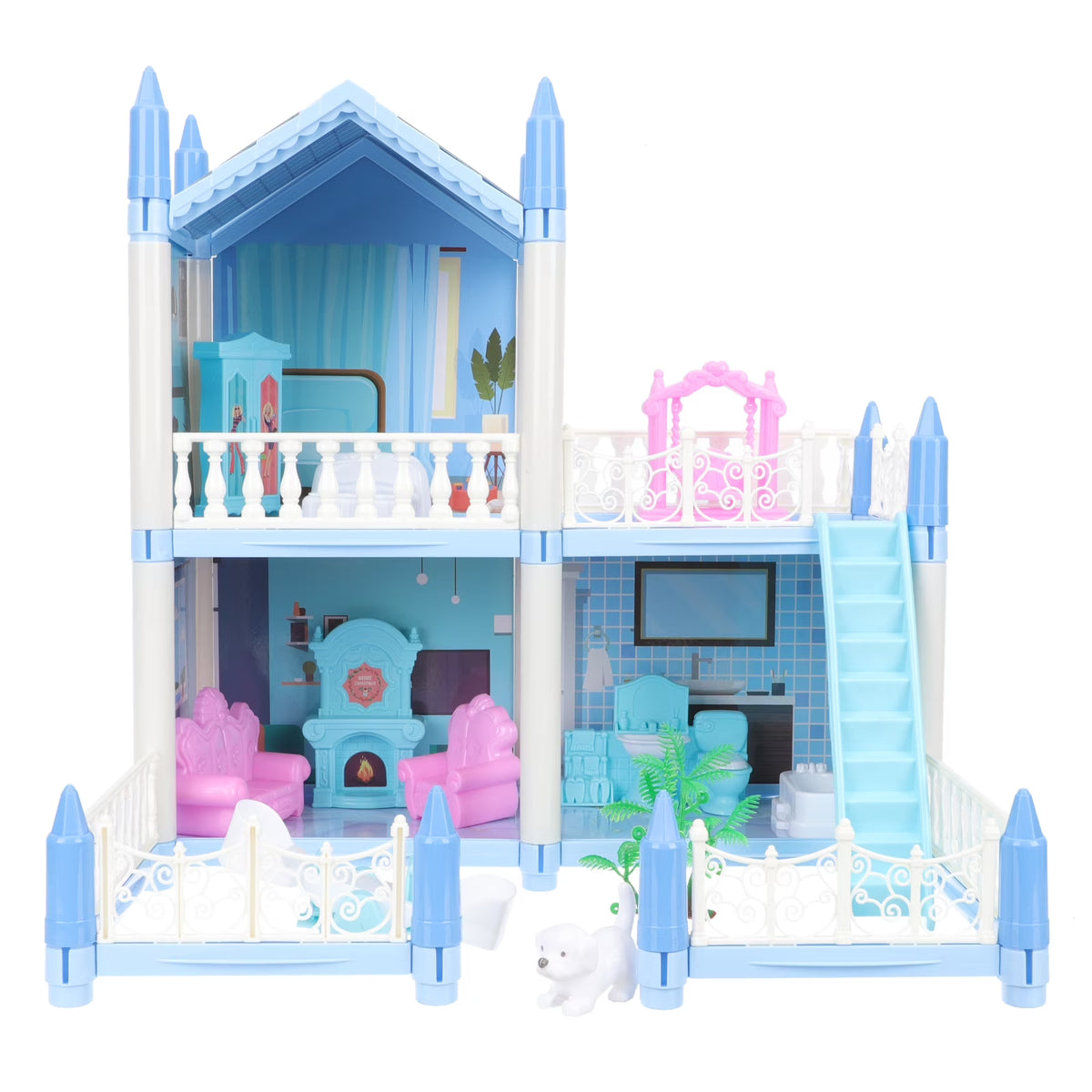 Castle Toy Doll House Plaything Mini Dollhouses Villa Frame Kit Child R941