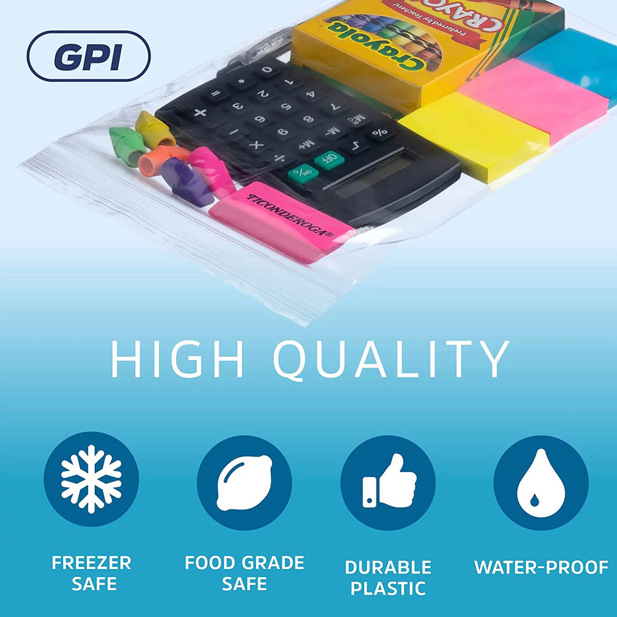 6” x 8” 2 Mil Clear Resealable Ziplock Bags 1000-Pack W286