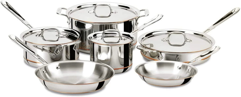 14 Piece 5-Ply Stainless Steel Copper Core Cookware Set B511