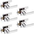 Polished Chrome Square Privacy Levers 5 Pack A1703