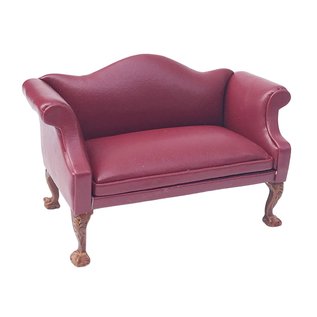 10.5cm Red PU Leather Arm Sofa Couch S447153