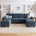 Light Grey U-Shaped Sofa with Storage N286545