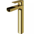 Single Handle Single-Hole Bathroom Vessel Faucet Matte Brushed Gold O227