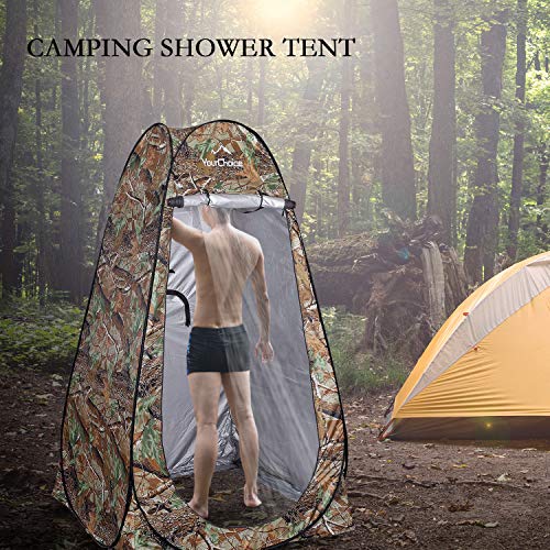 Privacy Tent Pop Up Shower Changing Toilet Tent Portable Camping Privacy Shelters Room 6.2 FT Tall with Carrying Bag S466
