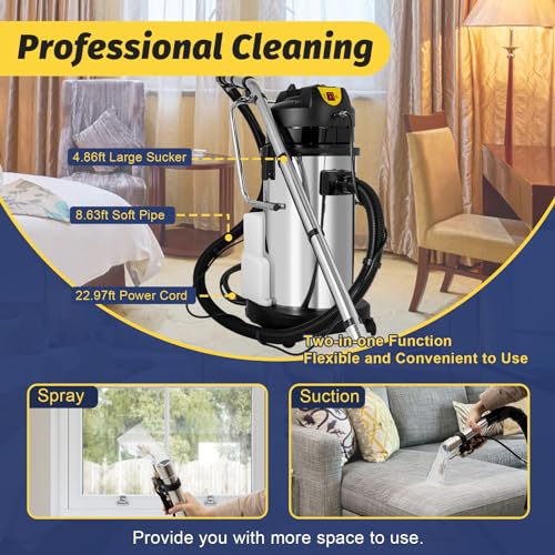40L Commercial Carpet Cleaning Machine, Heavy Duty Carpet Extractor R727972