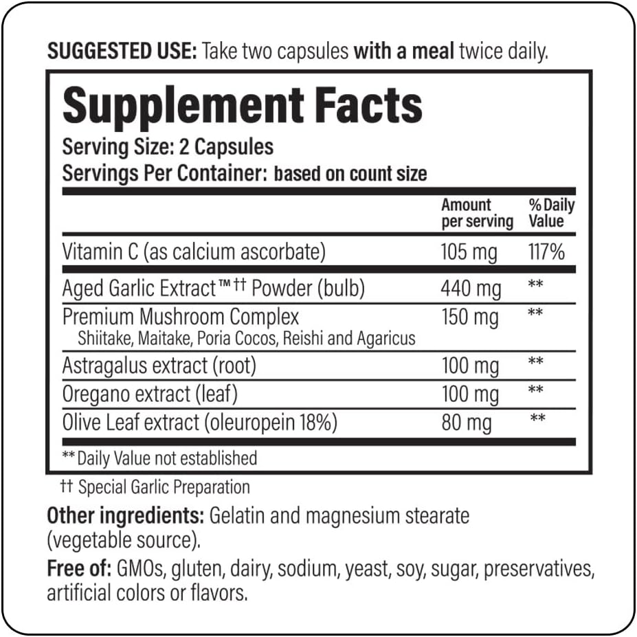 300 Capsules Aged Garlic Extract F602
