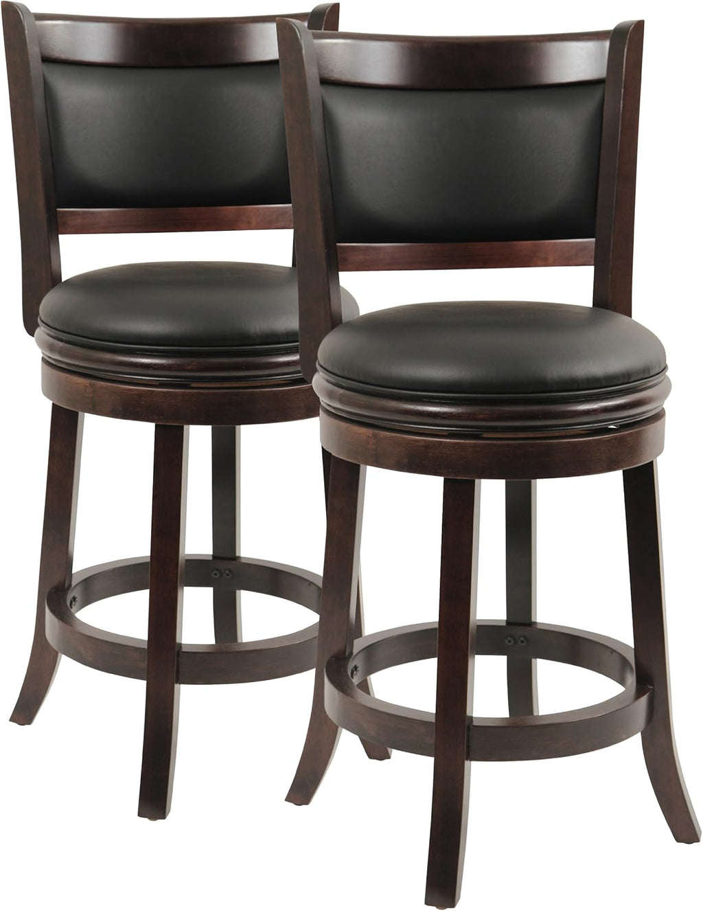 Cappuccino 24-Inch Swivel Counter Stool 2-Pack I3270