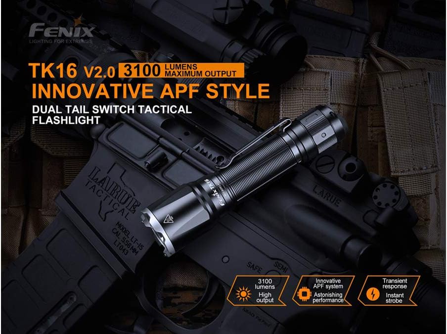 Tactical Flashlight with 2X 5000mAh USB-C Rechargeable Battery R95938