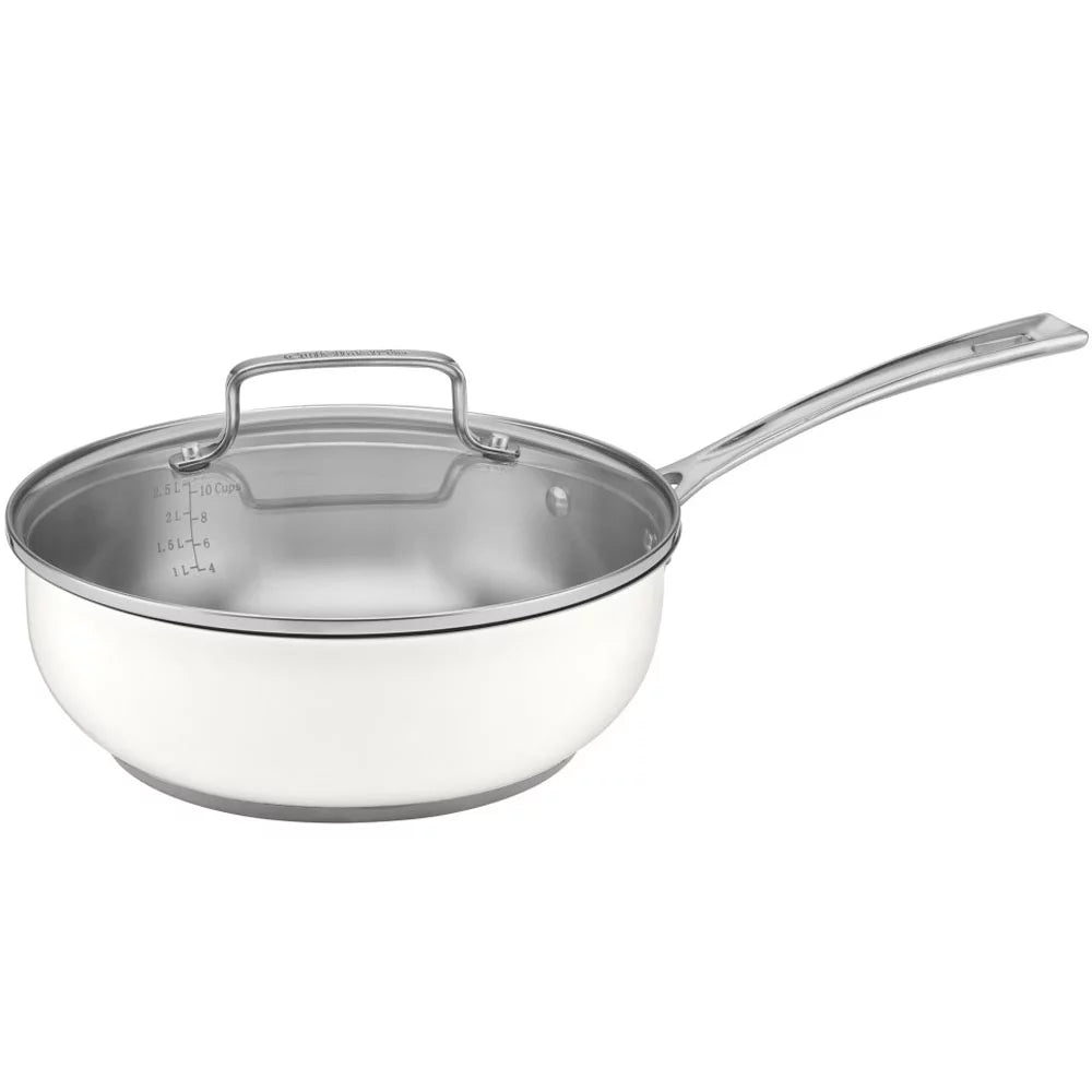 11-piece Matte White Cookware Set with Oven Mitt and Kitchen Timer O1515