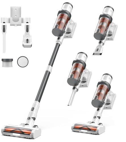 Cordless Vacuum Cleaner, 550W 45Kpa, 60Mins Runtime, 1.6L Dust Cup E2737