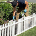 White Vinyl 3 Panels Garden Fence Kit C498