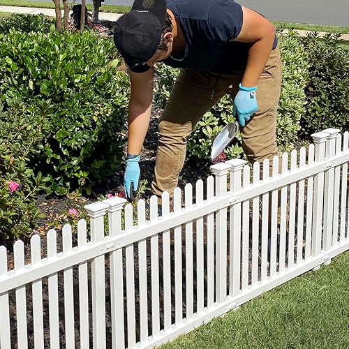 White Vinyl 3 Panels Garden Fence Kit C498