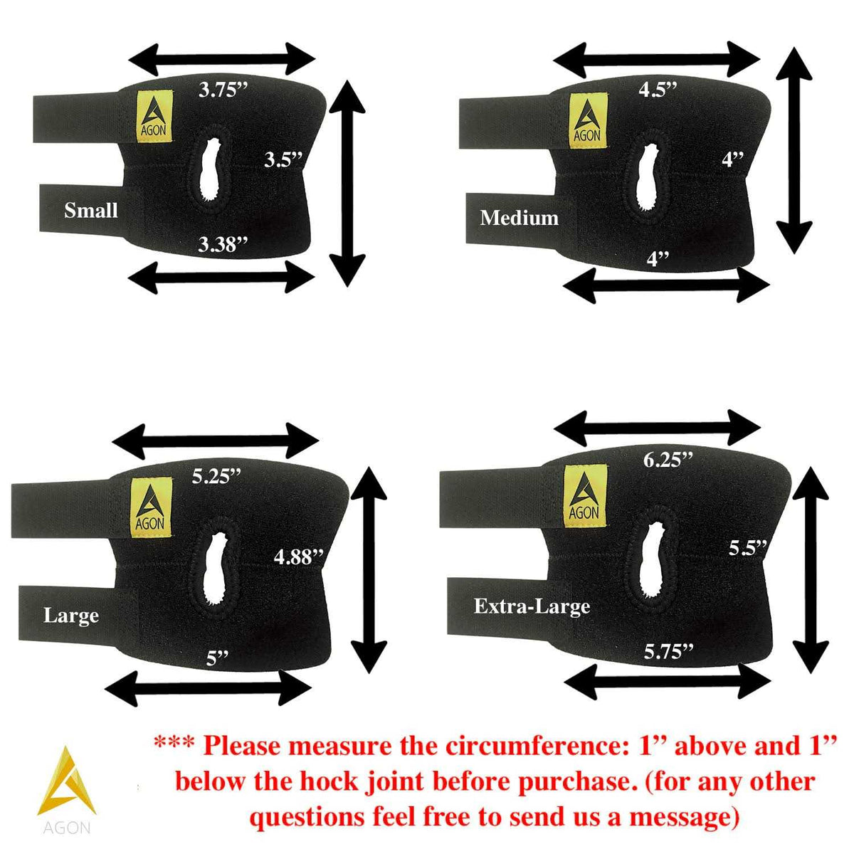 Dog Rear Hock Joint Brace Compression Wrap With Straps M9950