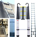 Telescoping Ladder 6.2M/20ft Aluminum Extension Folding Ladder with 2 Hooks X53521