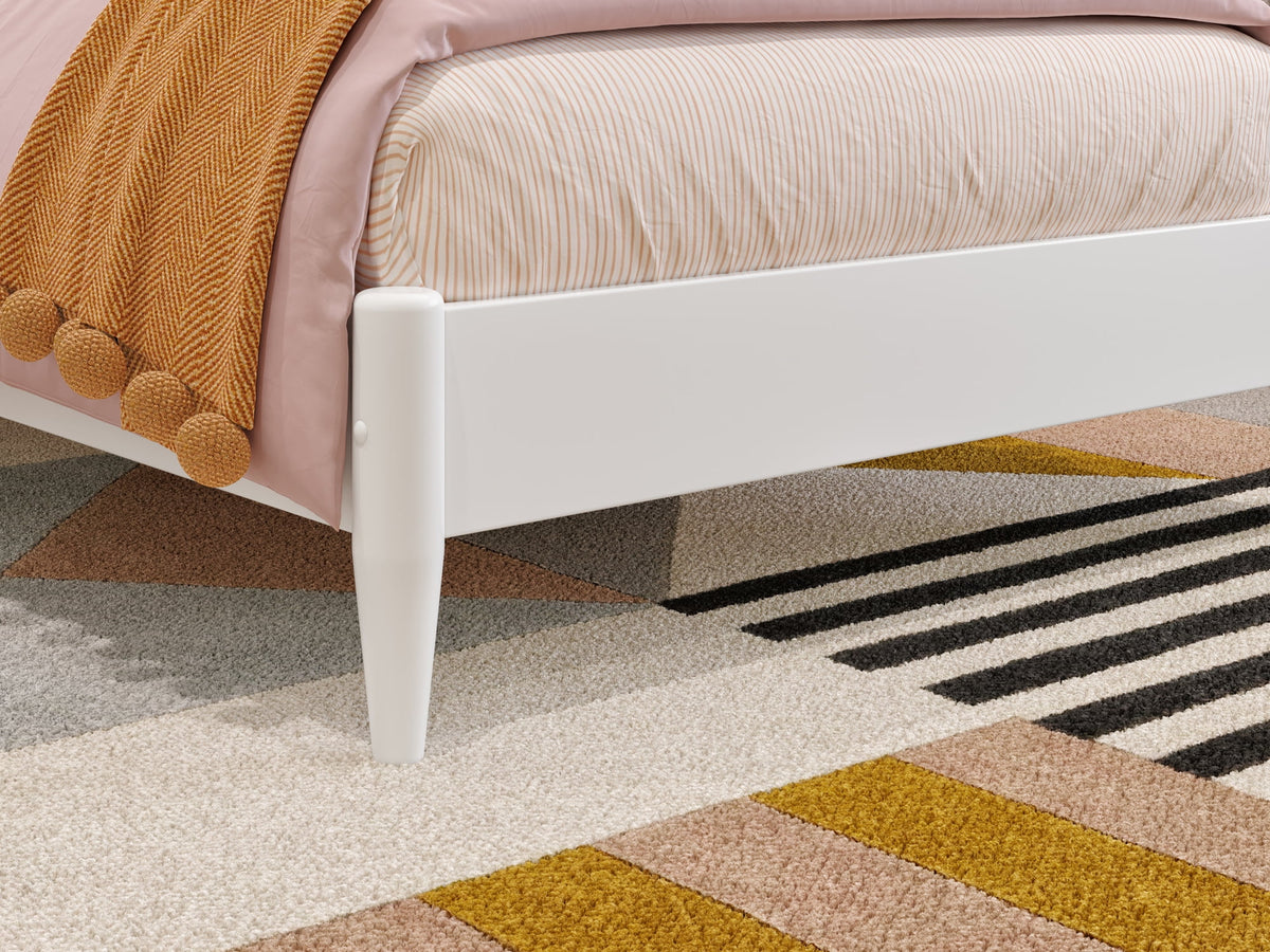 Twin Solid Wood Sleigh Platform Bed I650432
