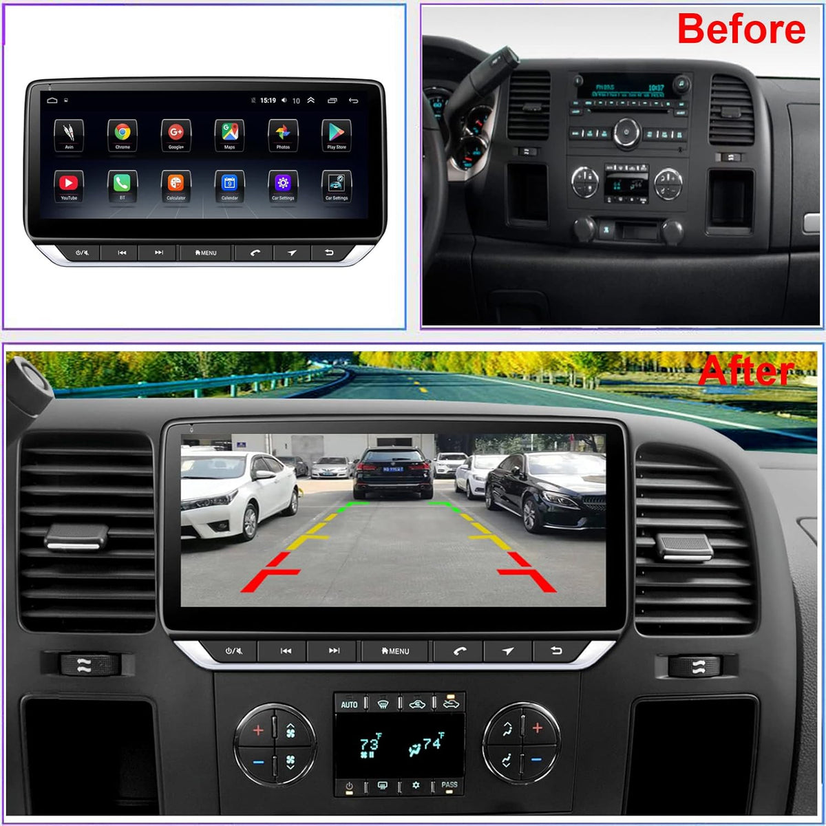 10.1inch IPS Touch Screen Wireless Carplay Android Auto Car Radio R7174