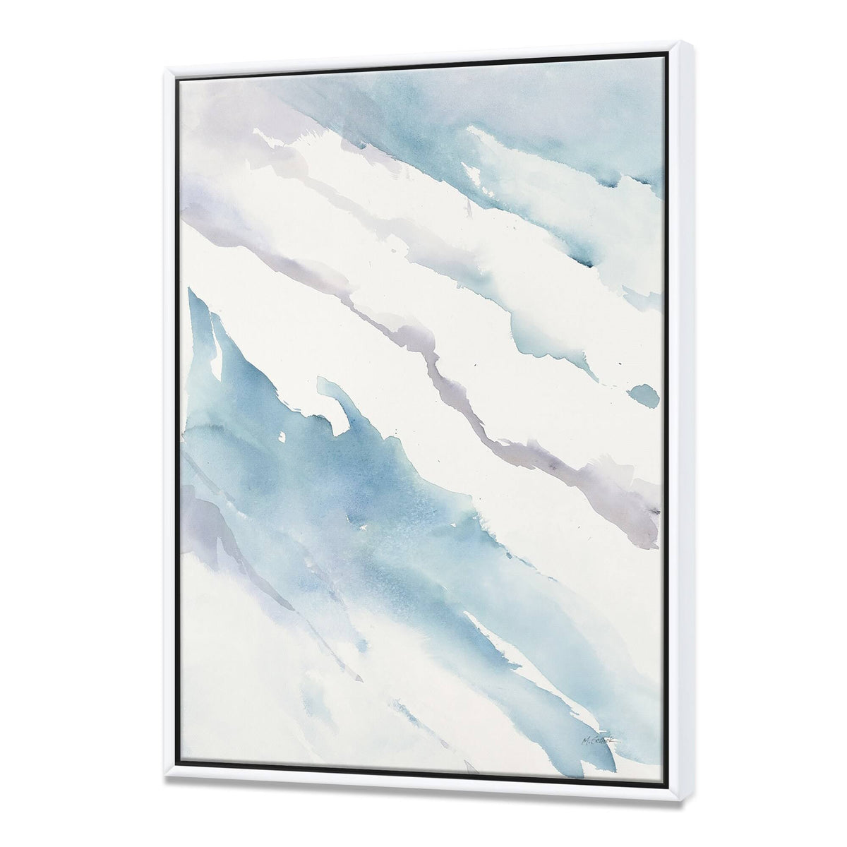 White Framed Canvas B51049