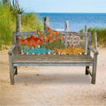 Quilted Coastal Fish Loveseat Bench D8555