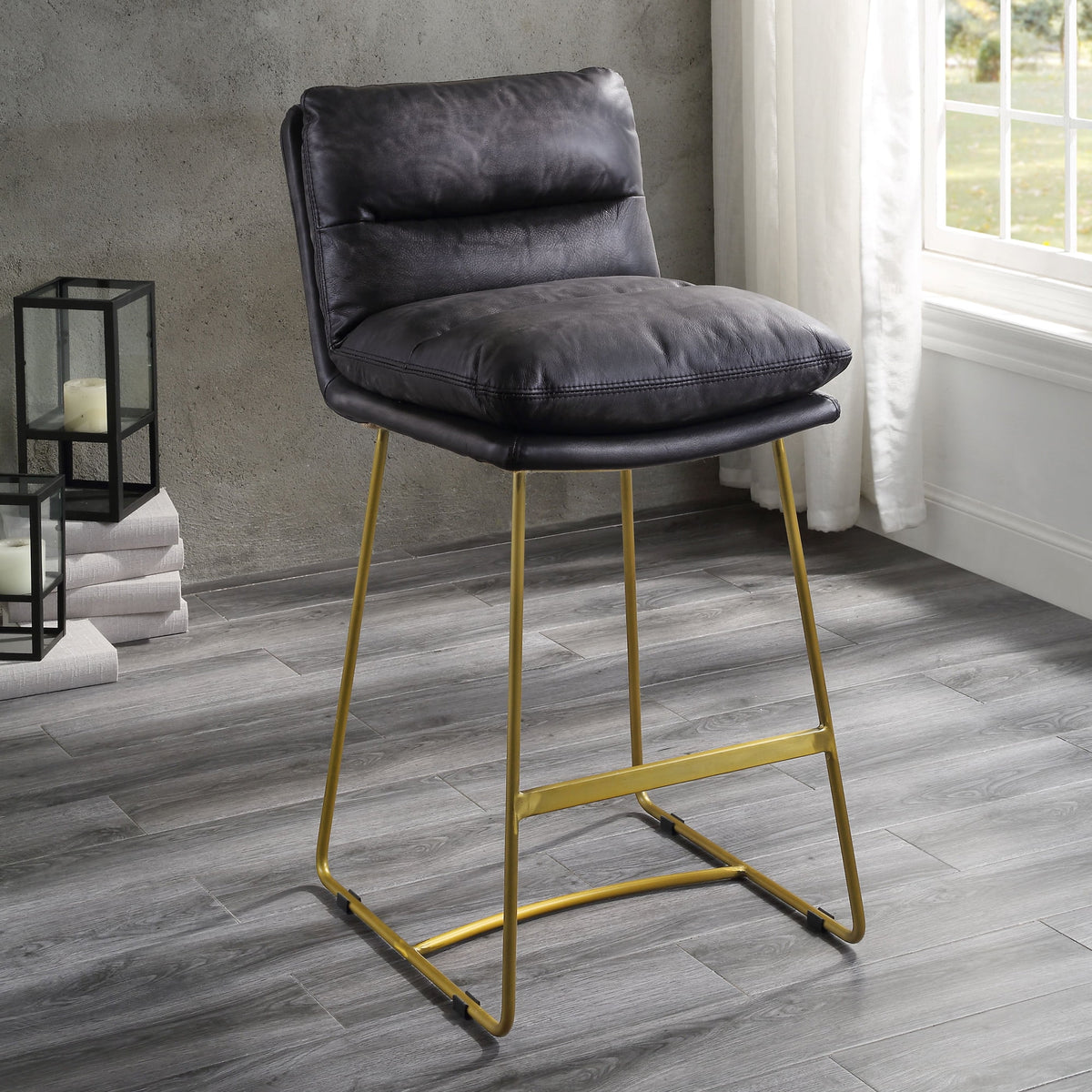 Vintage Black Counter Height Chair D716075
