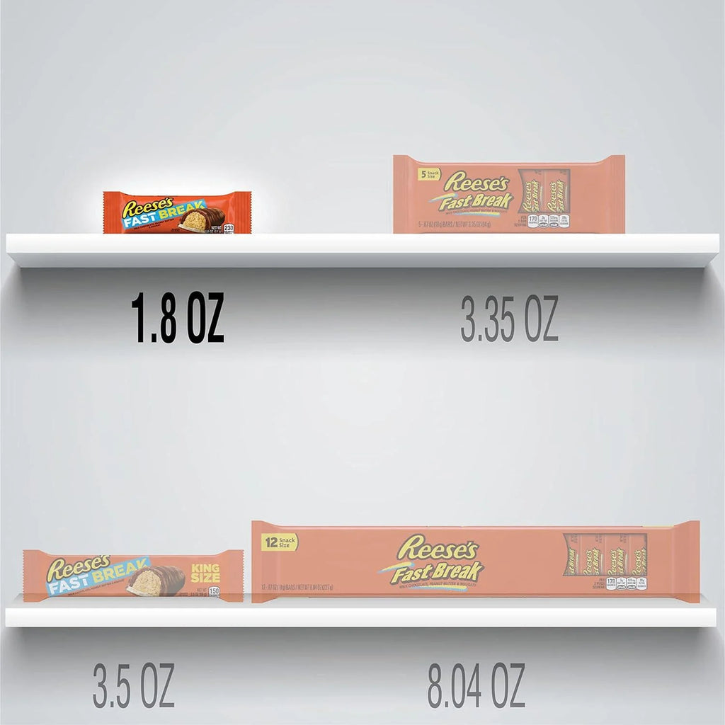 8 Pack 1.8 oz Peanut Butter Nougat Candy Bars P33357