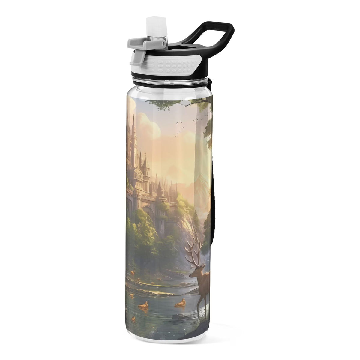 32oz Tritan Leakproof Clear Sports Water Bottle E216