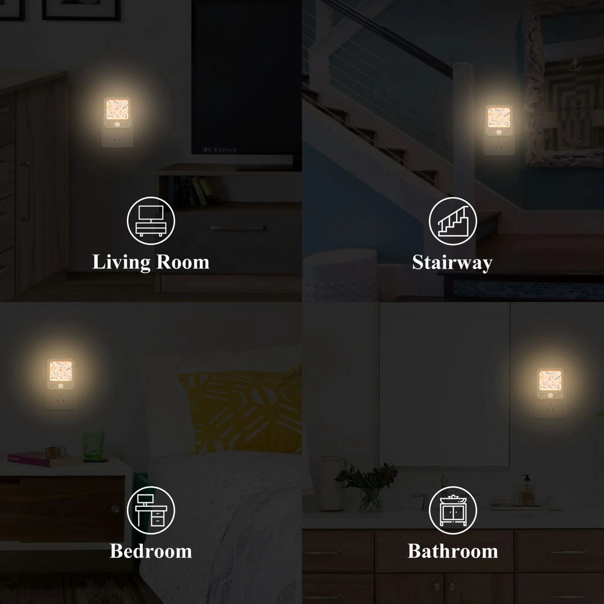 LED Motion Sensor Night Light 2 Pack I3275