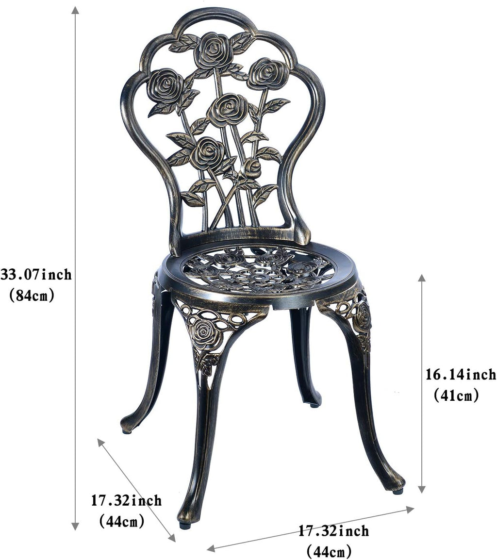 5-Piece Cast Aluminum Patio Bistro Table Set N261