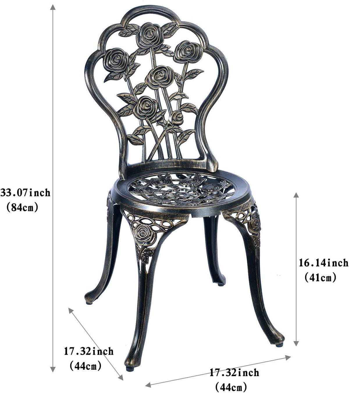 5-Piece Cast Aluminum Patio Bistro Table Set N261