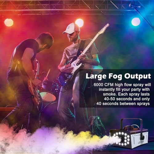 1200W Fog Machine with 18 LED Lights and Remote L96196