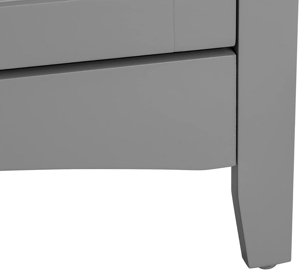 Grey Freestanding Floor Cabinet with 2 Shutter Doors O575