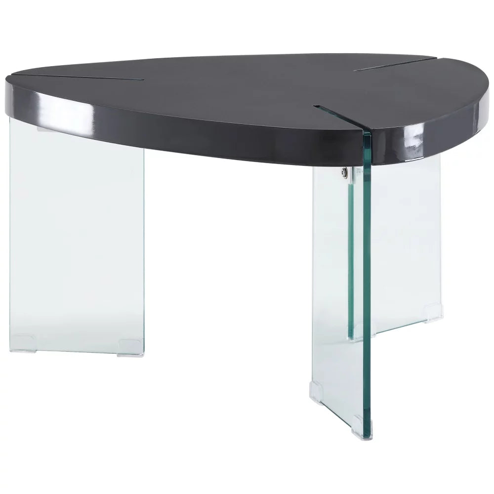 Gray High Gloss Clear Glass Coffee Table M99818