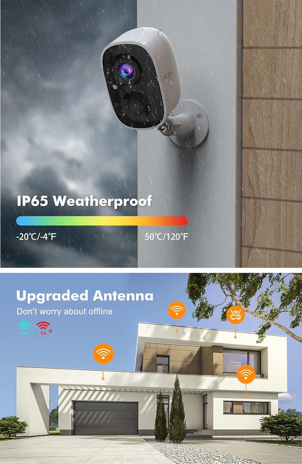 Security Camera Wireless Outdoor 2 pcs F421770