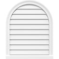 Round Top Surface Mount PVC Gable Vent with Brickmould W109