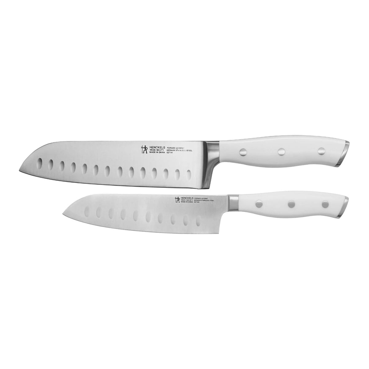 2pc Asian Knife Set with White Handle M94342