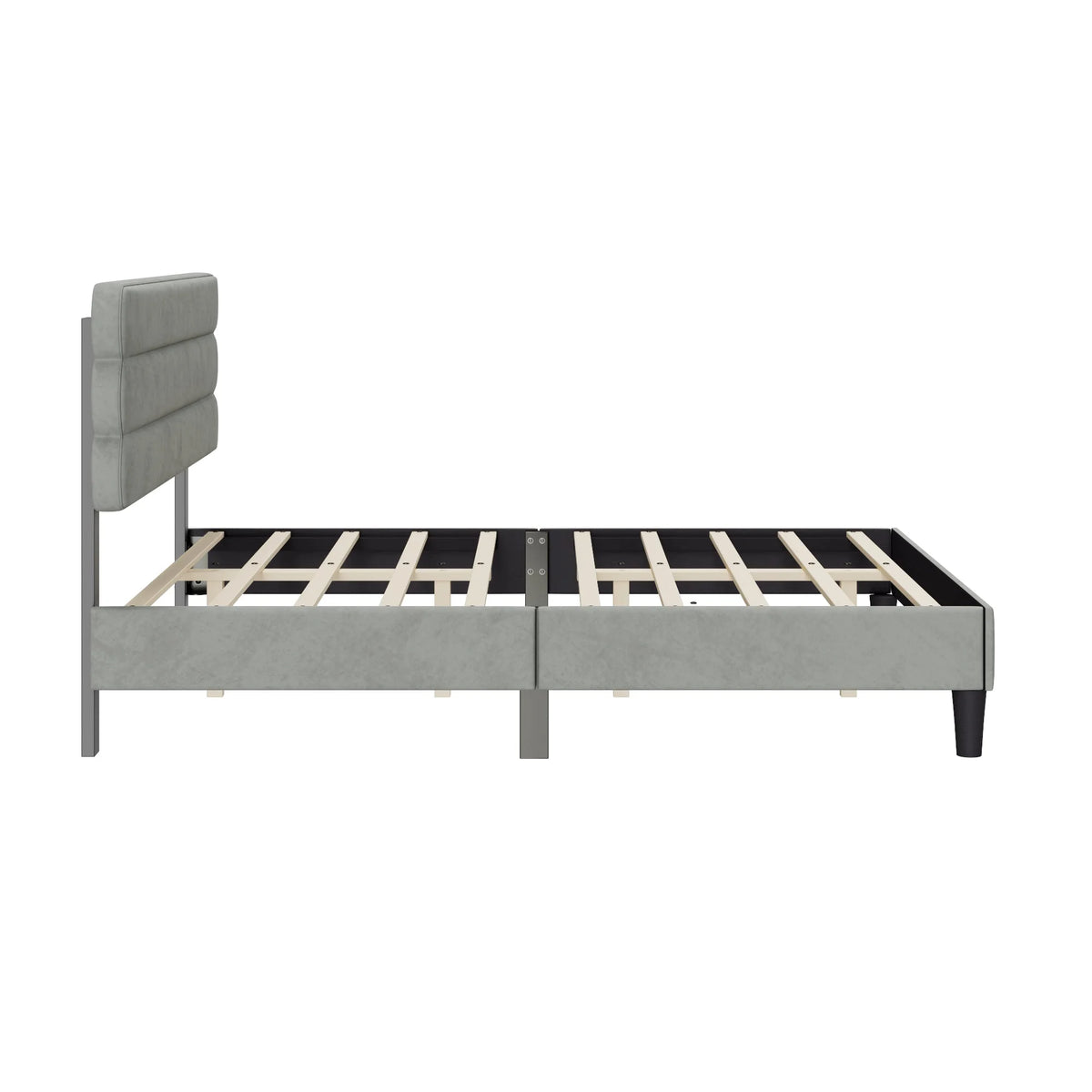 Queen Size Bed Frame Light Gray E86683