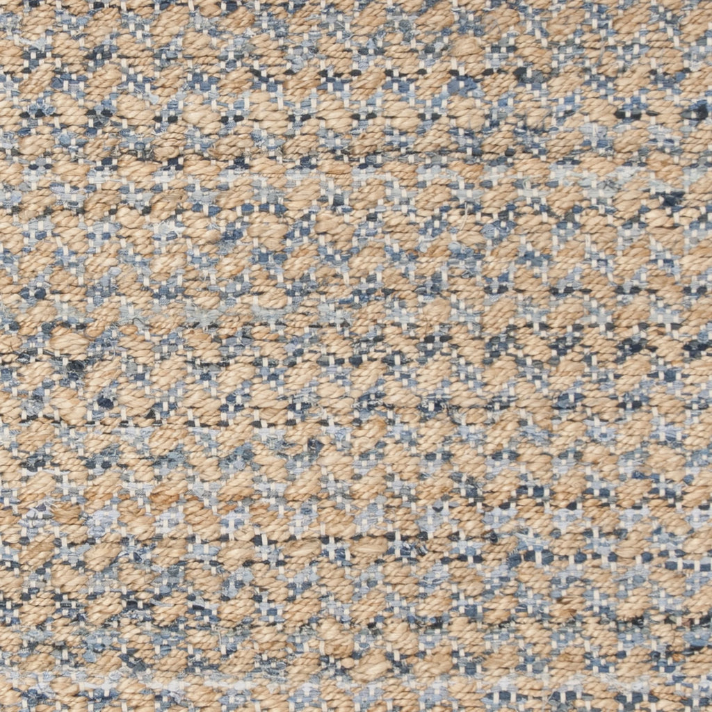 8' x 10' Blue Natural Jute Geometric Area Rug H917