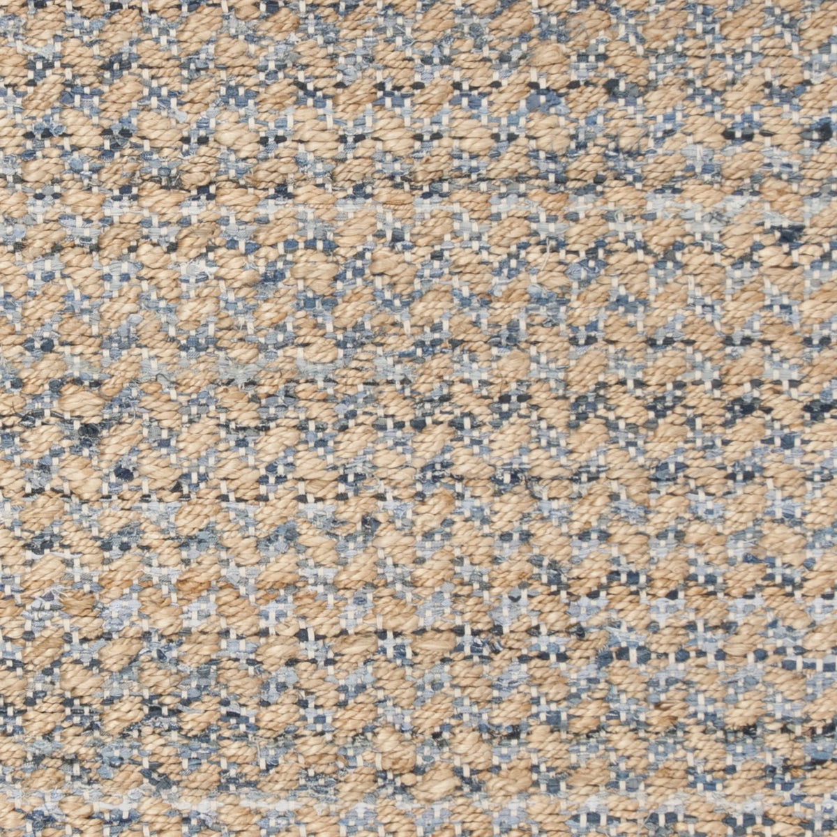 8' x 10' Blue Natural Jute Geometric Area Rug H917