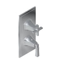 Polished Chrome Two Hole Vertical Thermostatic Valve Trim Plate Q968