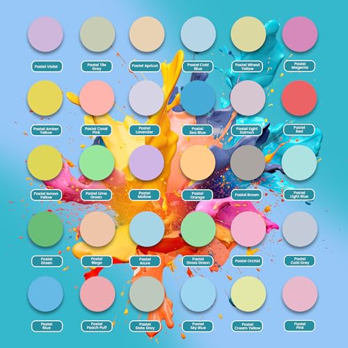 30 Vibrant Colors Acrylic Pouring Paint Set, 2 Ounces Per Bottle H563245