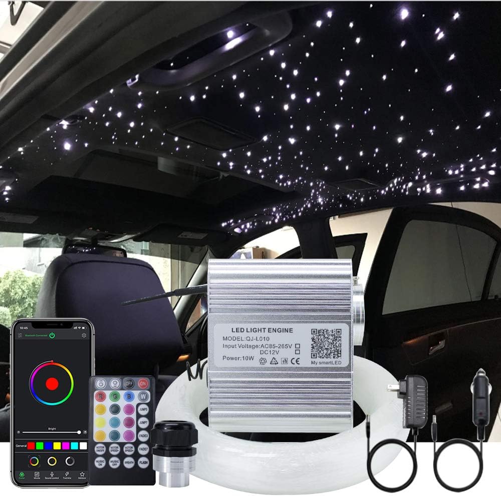10W RGBW Fiber Optic Lights Kit with 200pcs 9.8ft Cable H925