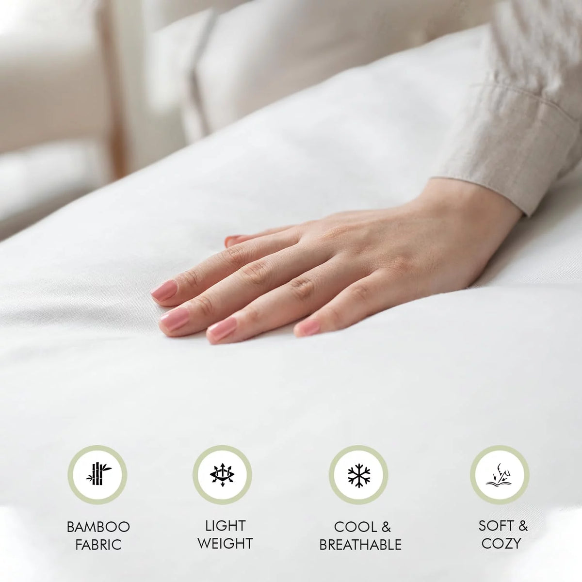 100% Organic Bamboo Silk White King Flat Sheet Pack of 2 P5122